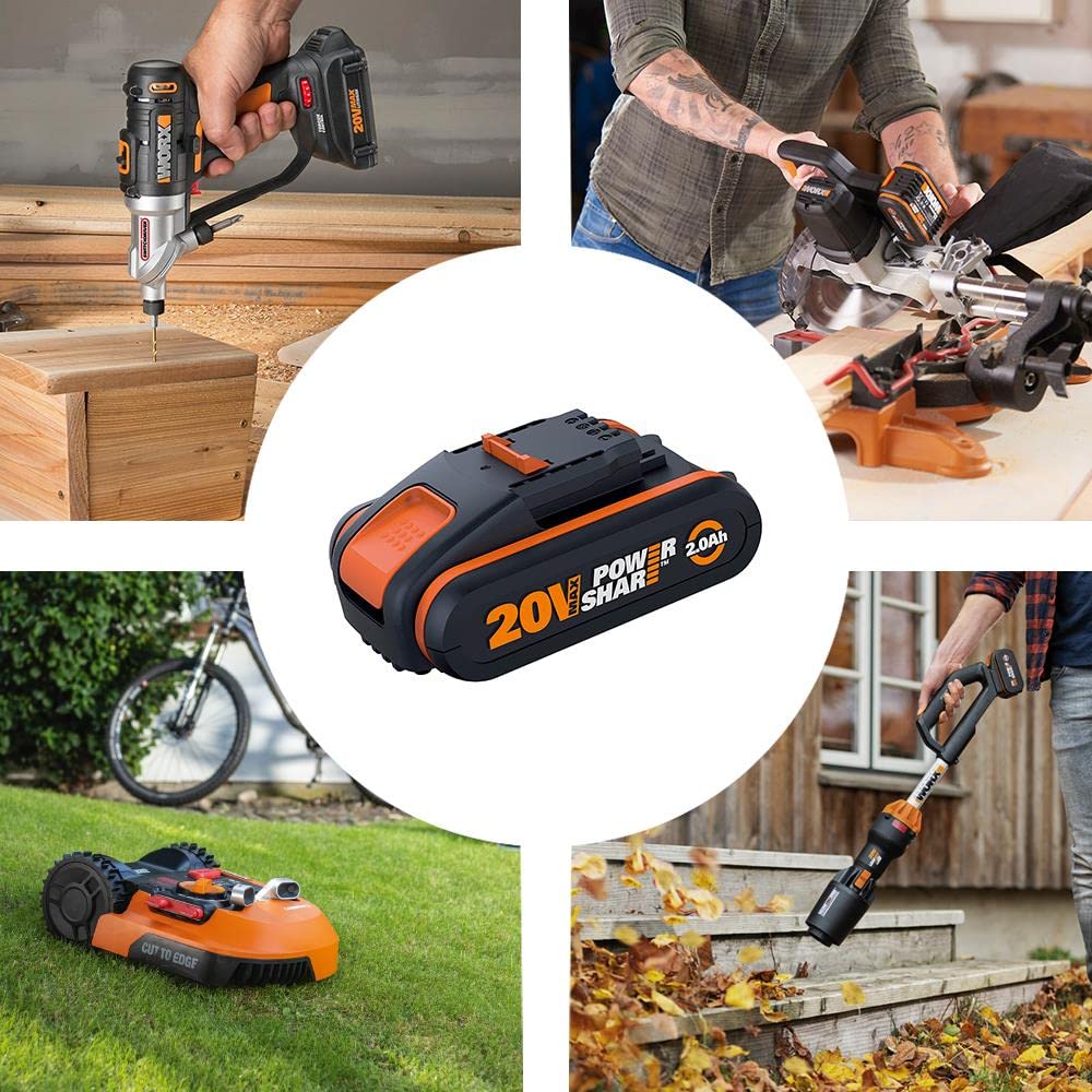 Worx WA3601 Kit Batteria 20V 2.0Ah + Caricabatterie