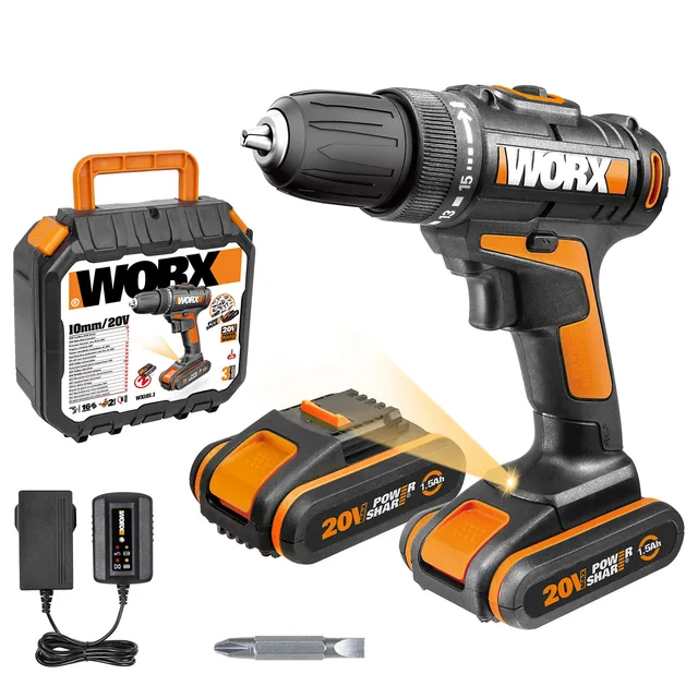 Worx WX101.1 trapano avvitatore 20V set 2 batterie