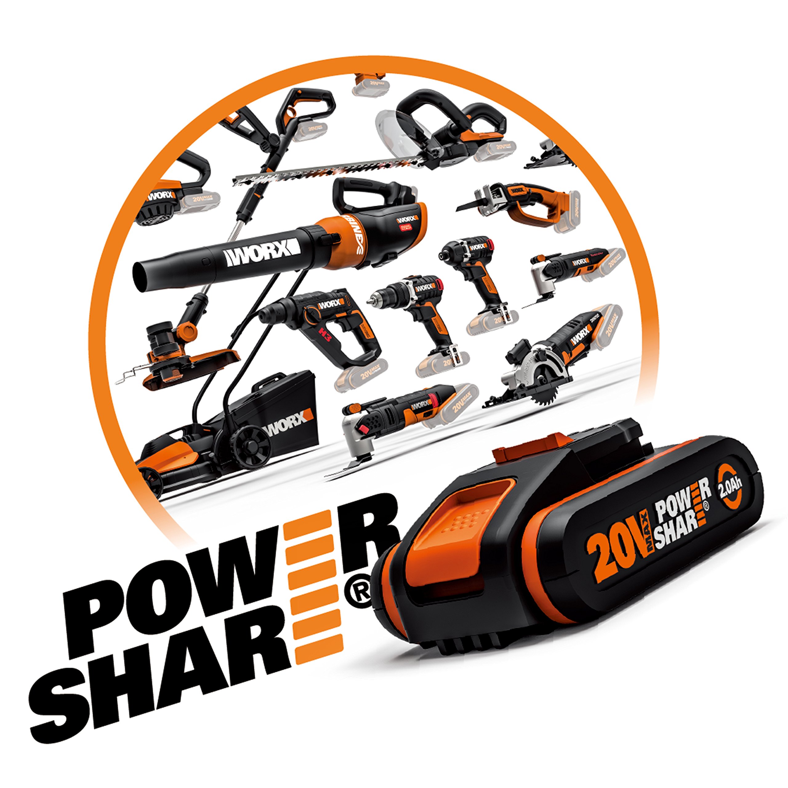 Worx WX693.9 Utensile Multifunzione 20V Brushless