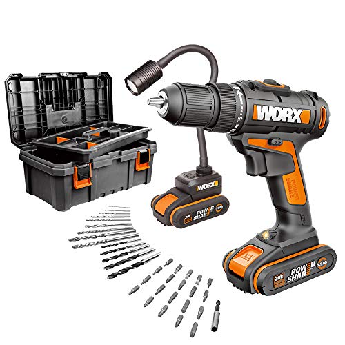 WORX WX977 trapano 20V con lampada e 2 batterie