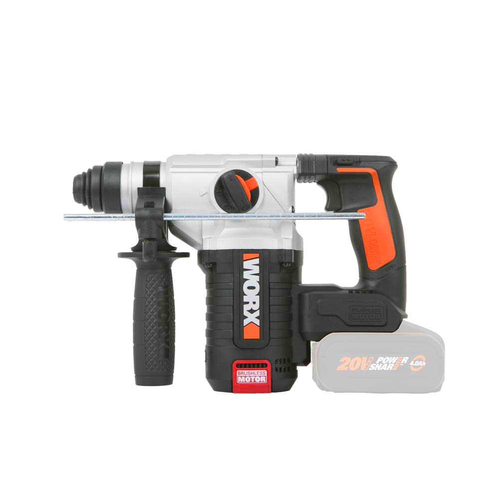 Worx WX380.9 Martello Perforatore 20V SDS-Plus Kit 2Batt