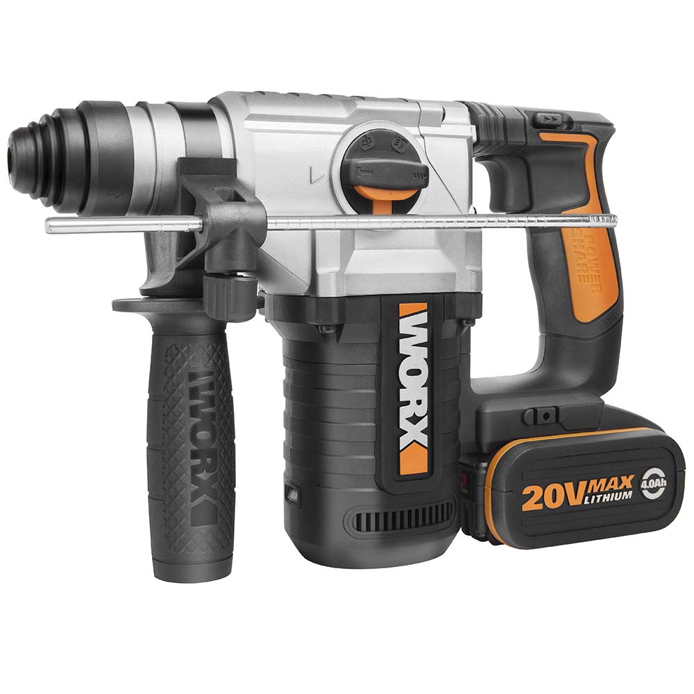 Worx WX392 Tassellatore Batteria 20V 2x4Ah SDS-Plus