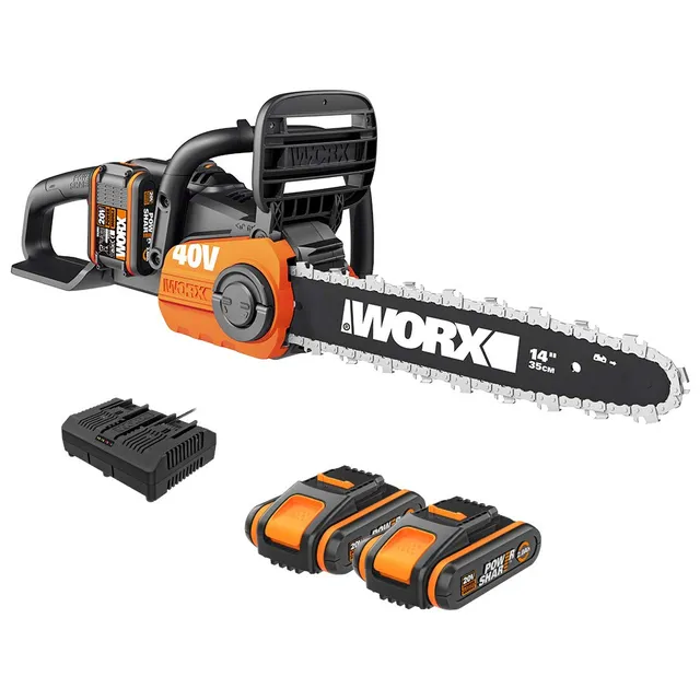 Worx WG384E Motosega a Batteria 40V 2 Batterie 35cm Brushless