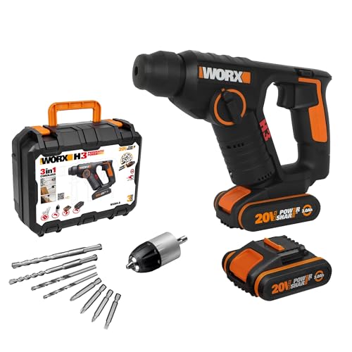 Worx WX394.6 H3 Tassellatore 20V con 2 Batterie 2Ah