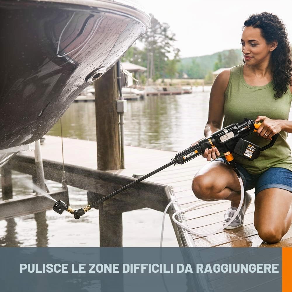 WORX Hydroshot WA4072 kit accessori pulizia nero 4 pezzi