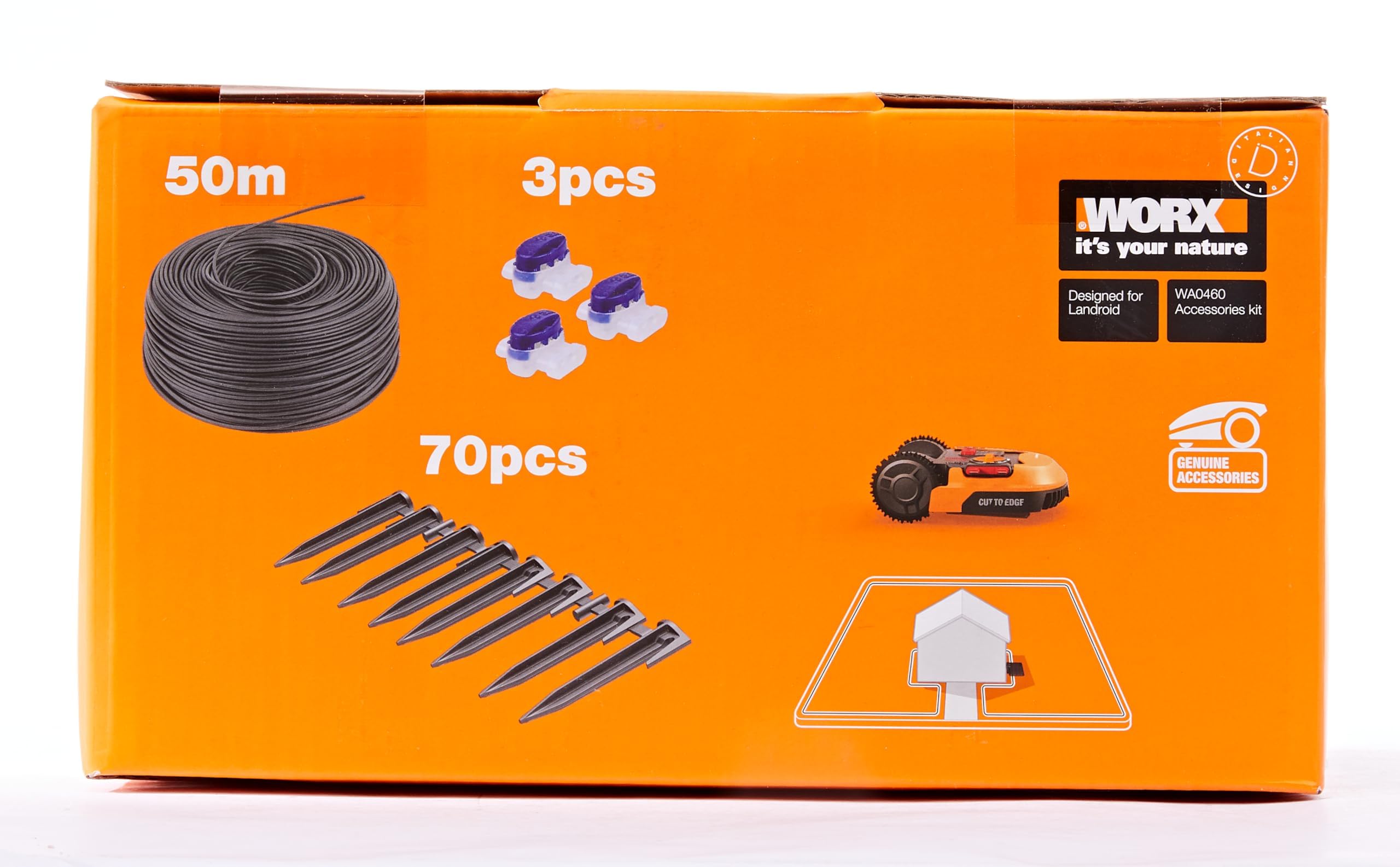 WORX WA0460 kit installazione Landroid cavo 50 m picchetti
