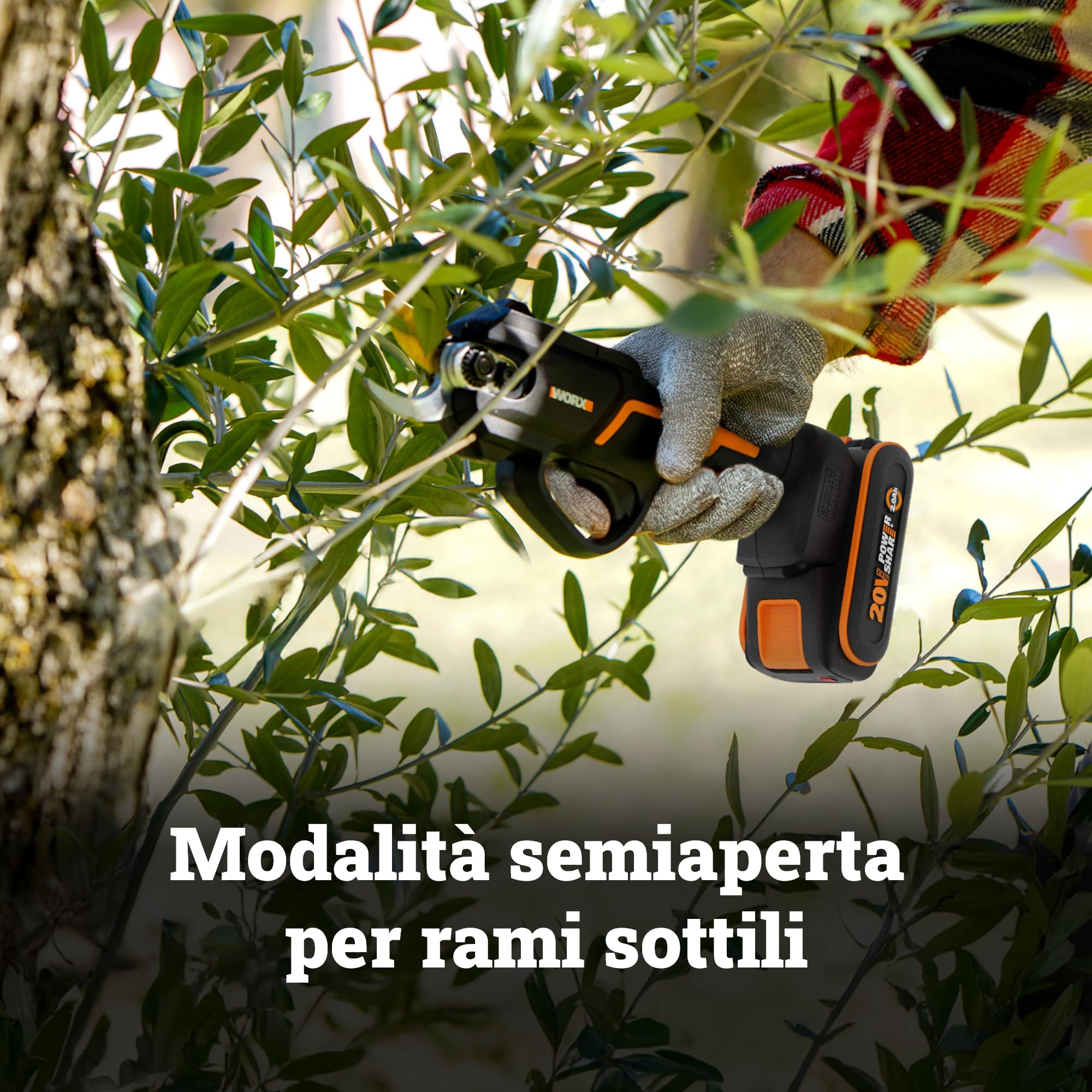 WORX WG330E.9 forbice potatura 20V solo corpo 25mm