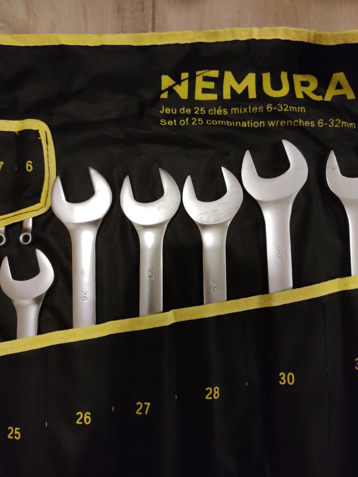 Nemura set 25 chiavi miste 6-32 mm cromo vanadio con borsa
