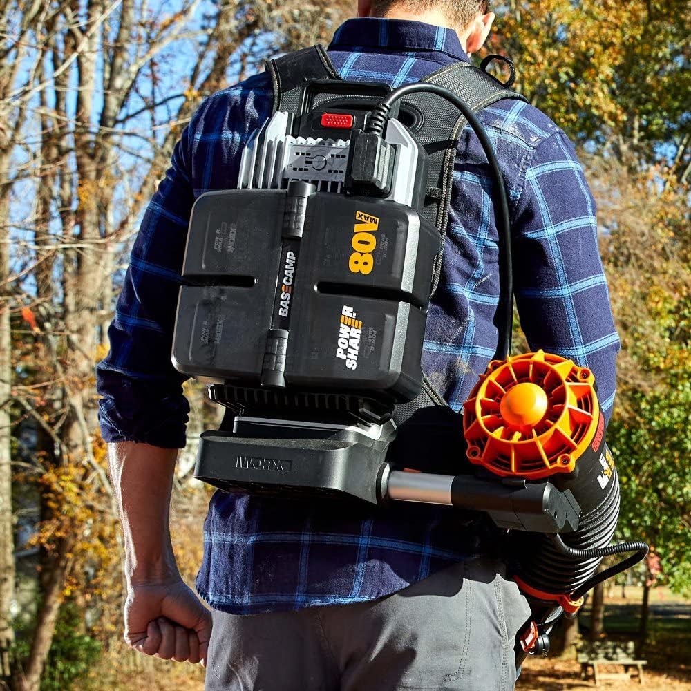 Worx Nitro WG572E soffiatore 80V 4x20V con zaino Basecamp