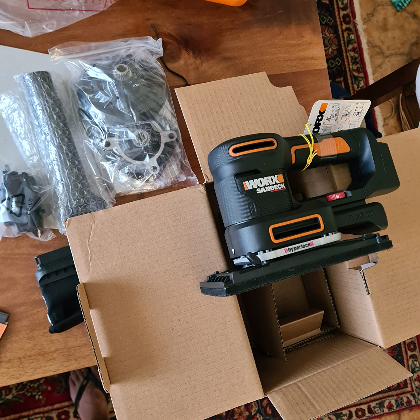 WORX WX820.9 Levigatrice Multifunzione 20V Solo Corpo 5 in 1