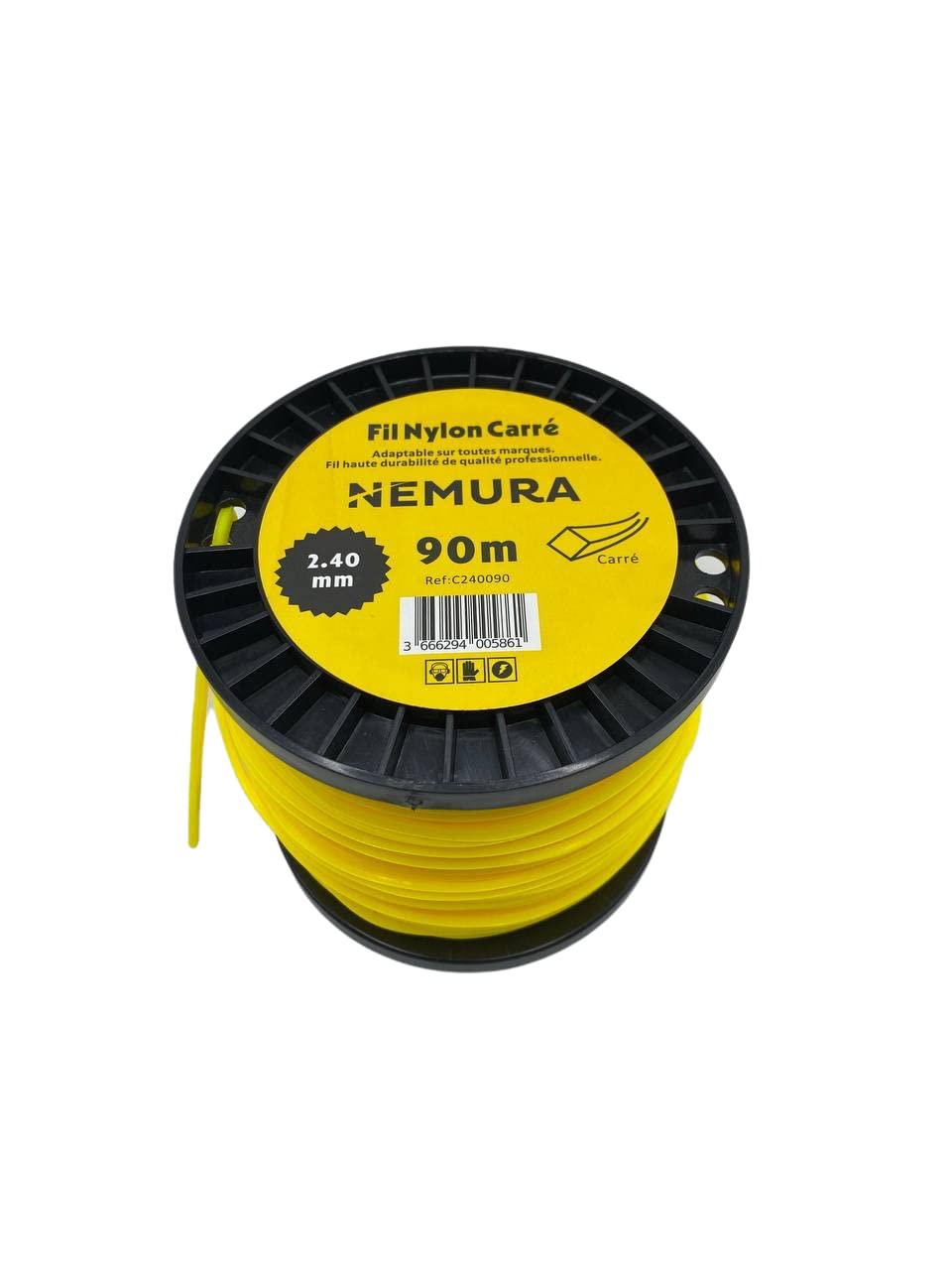 Nemura filo decespugliatore quadrato 3,0 mm 60 m