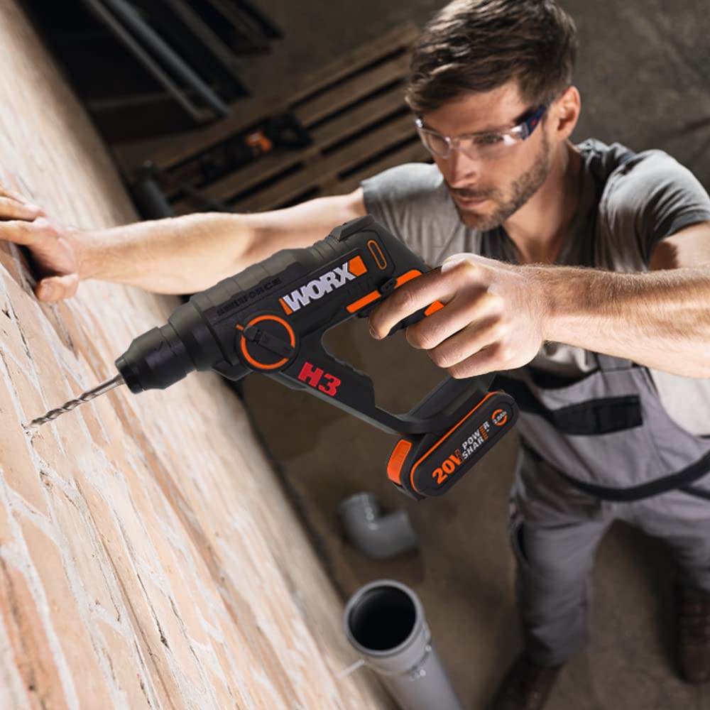 Worx WX390.9 martello perforatore SDS-Plus 3in1 solo corpo