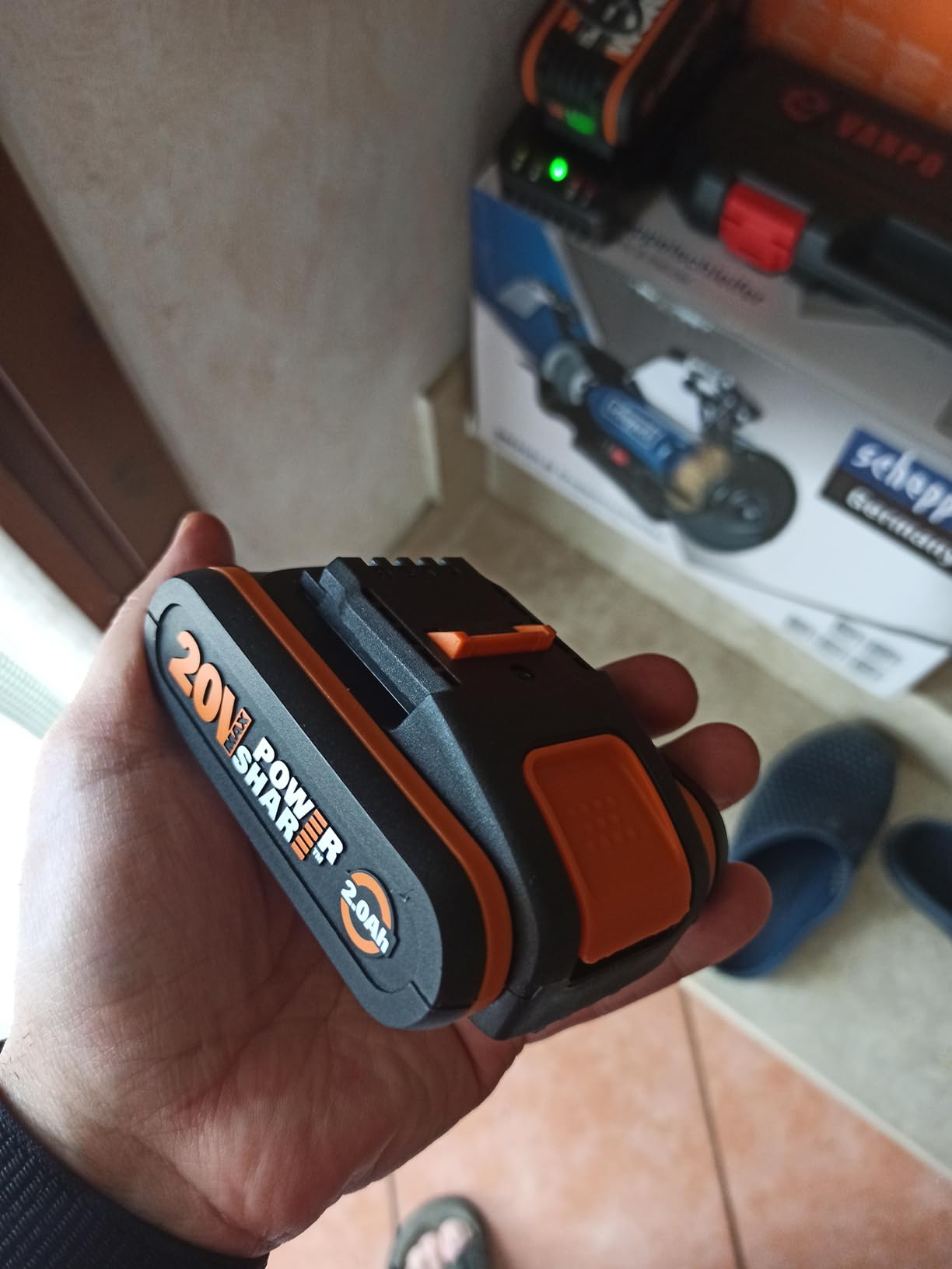 Worx WA3601 Kit Batteria 20V 2.0Ah + Caricabatterie