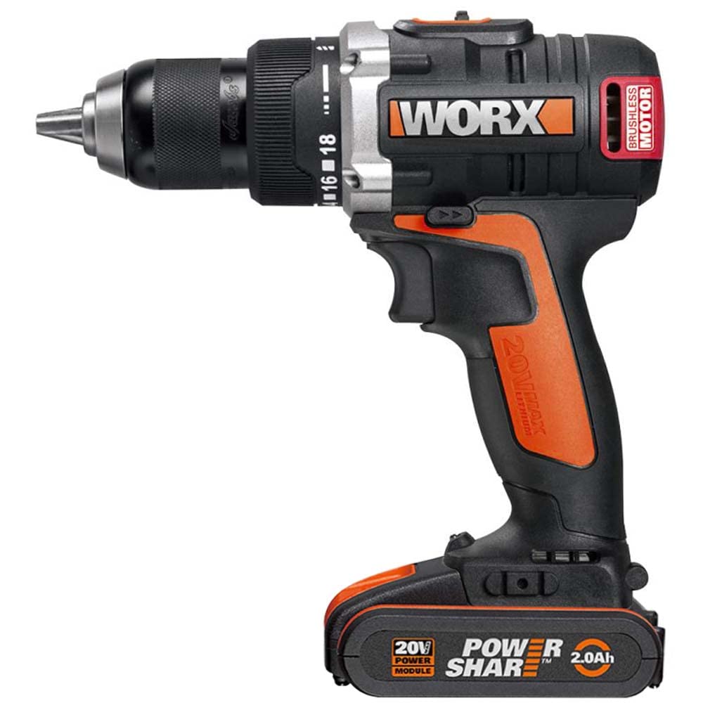 Worx WX175 trapano avvitatore 20V brushless 60 Nm
