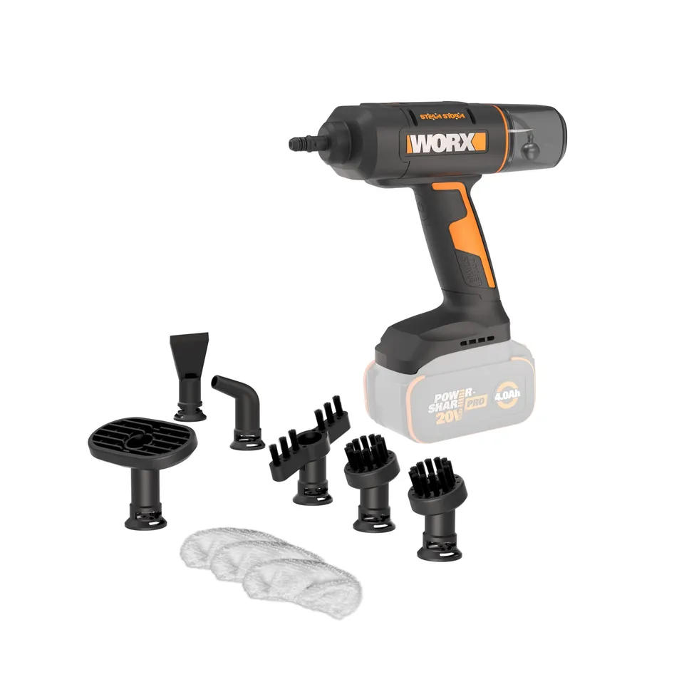 Worx WX770.9 pulitore a vapore portatile 20V solo corpo