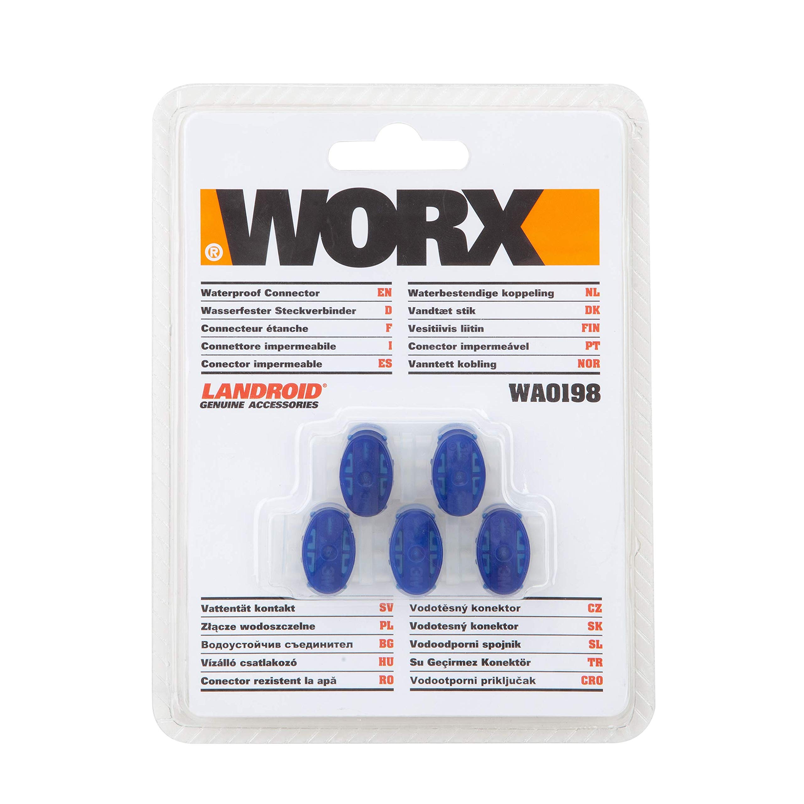Worx Landroid WA0198 connettori stagni filo 5 pezzi blu