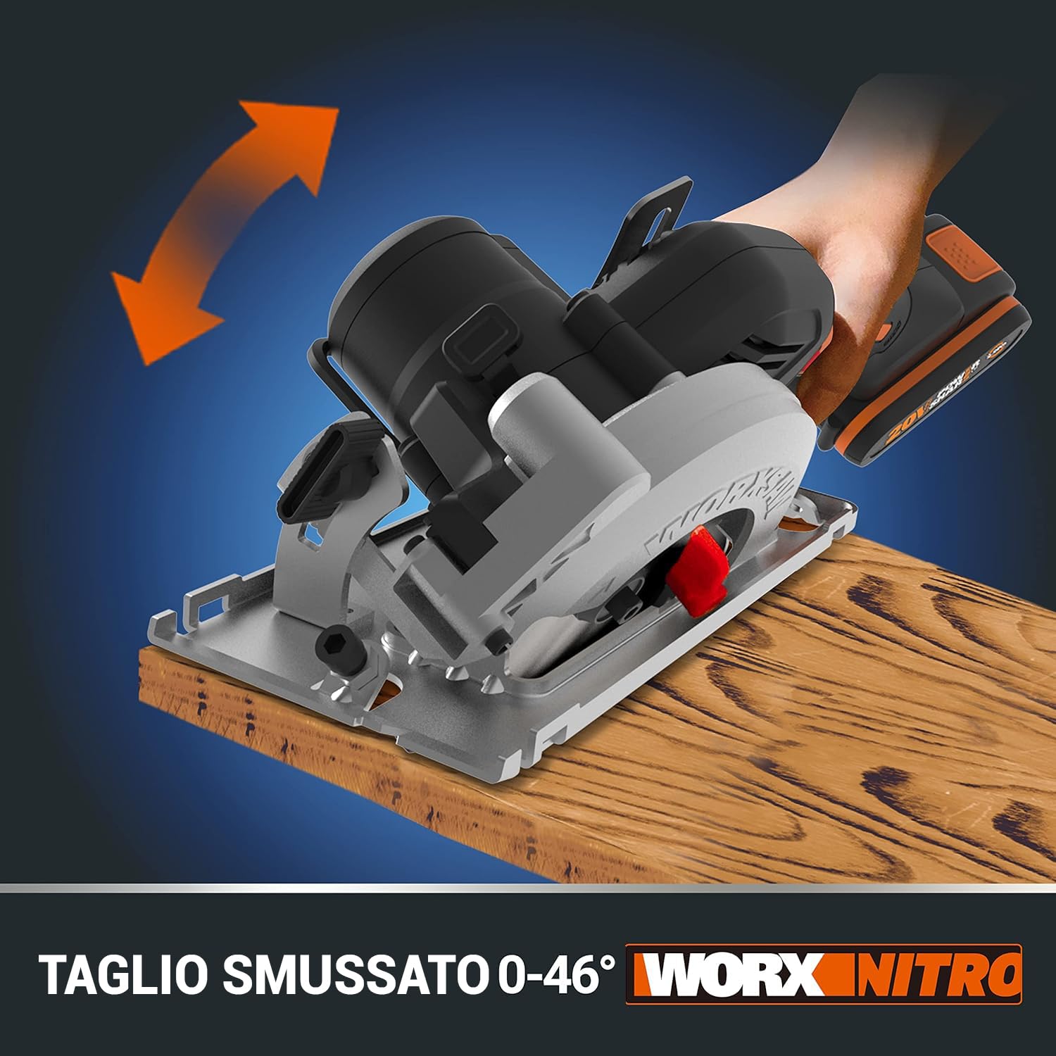 Worx WX531.9 sega circolare batteria 20V solo corpo 120mm