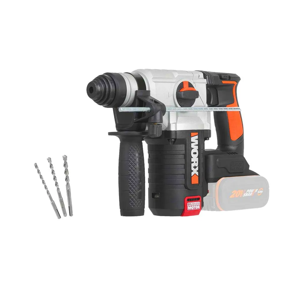 Worx WX380.9 Martello Perforatore 20V SDS-Plus Kit 2Batt