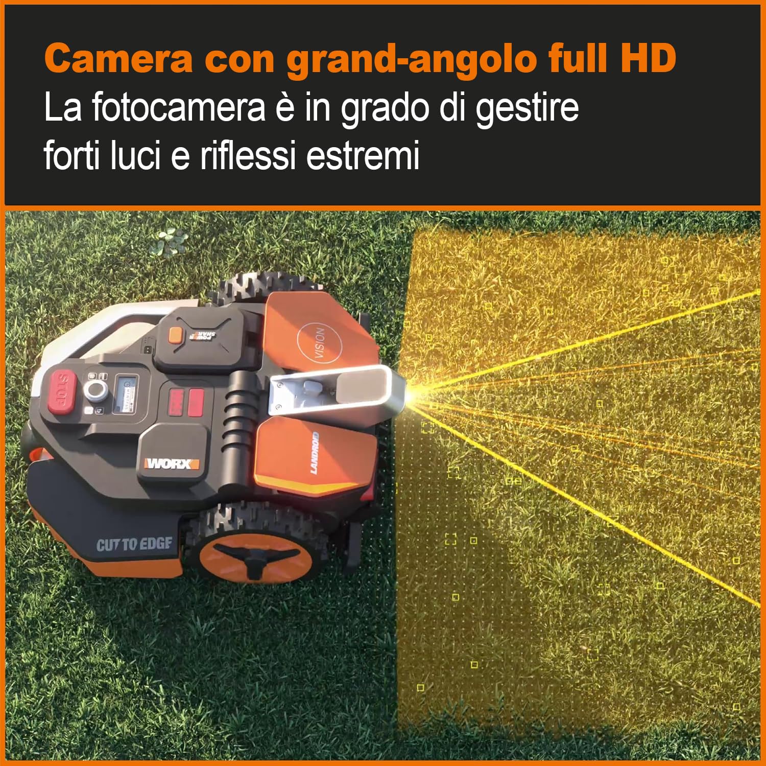 Worx Landroid Vision WR205E robot rasaerba 550 mq AI