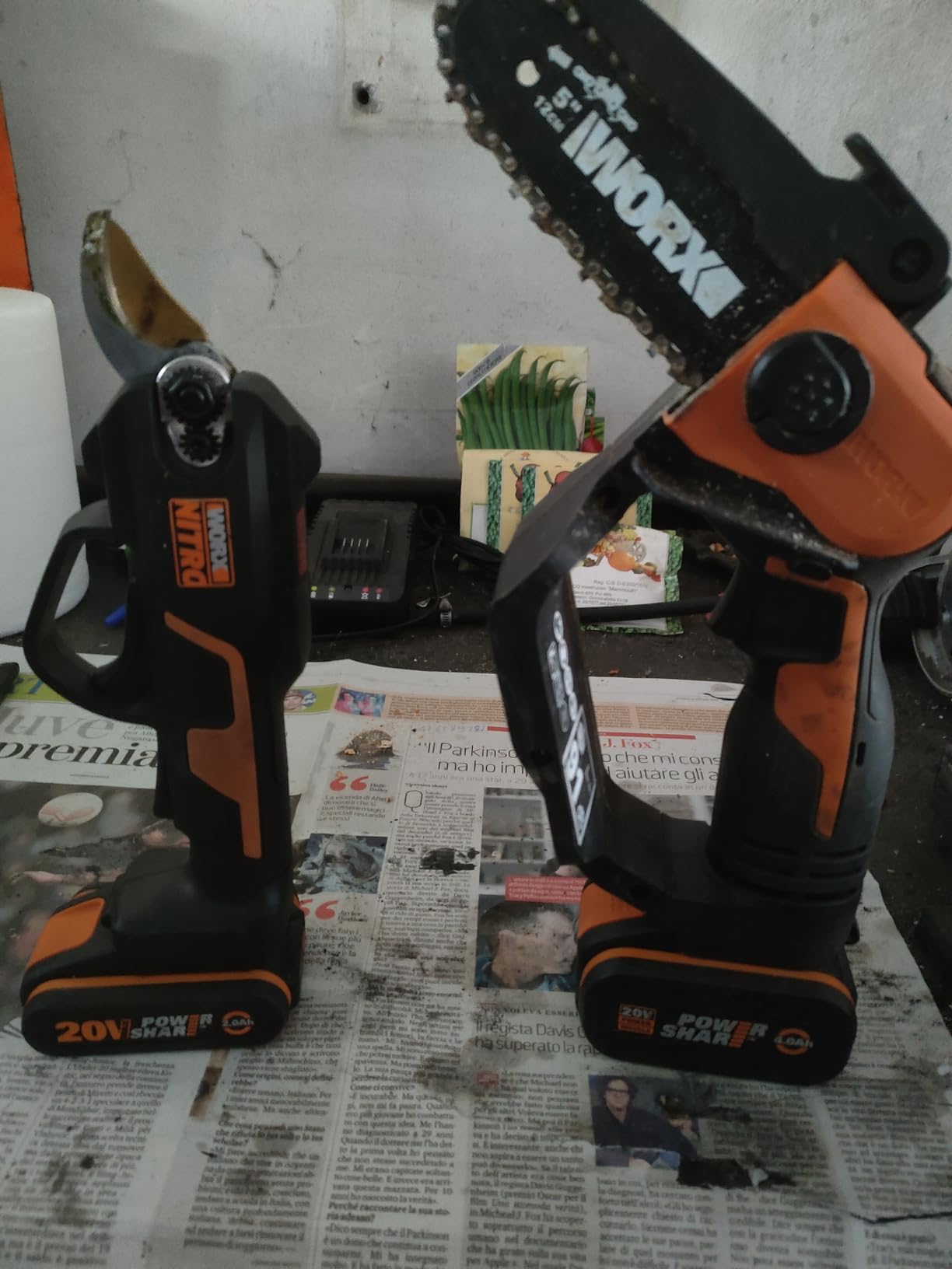 WORX WG330E.9 forbice potatura 20V solo corpo 25mm