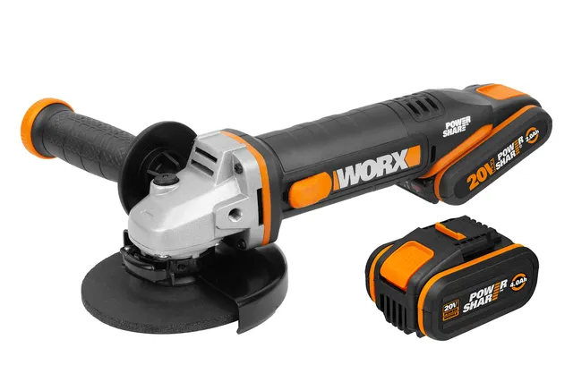 Worx WX803 Smerigliatrice Angolare 125mm Kit 2 Batterie