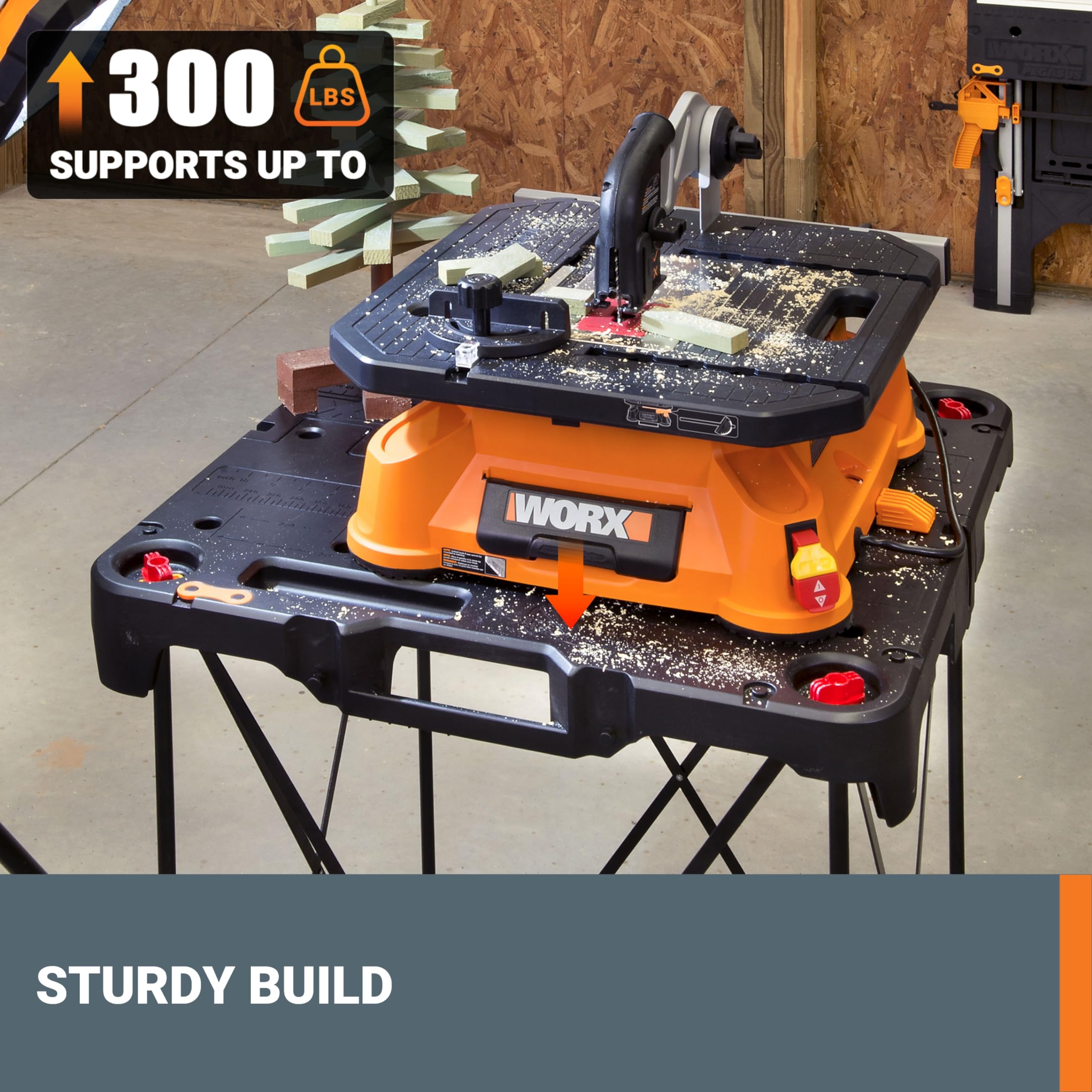 Worx WX066 Sidekick Tavolo Lavoro Portatile 136 kg