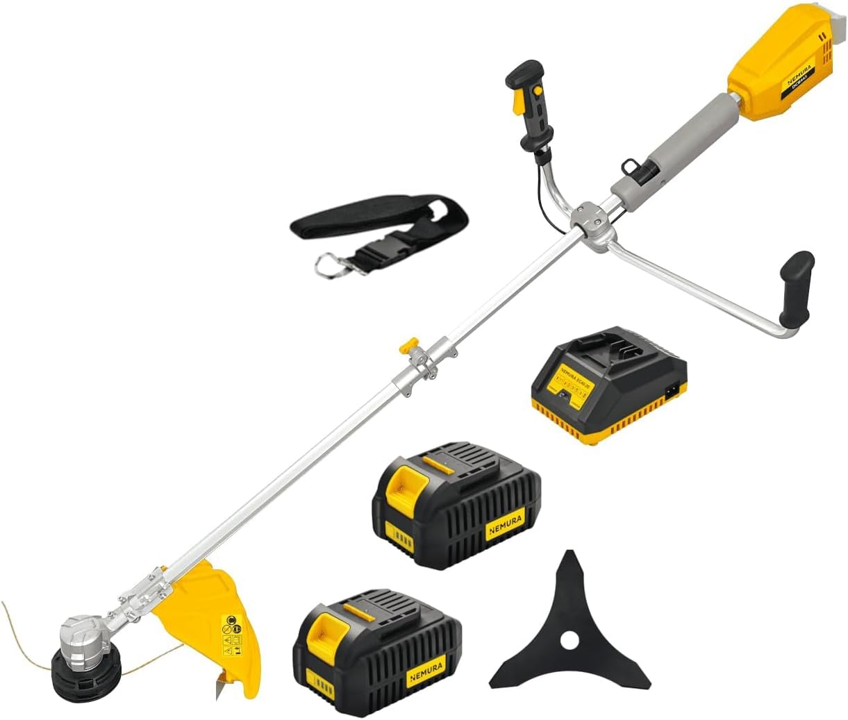 Nemura Decespugliatore Batteria 40V 43 cm 4Ah