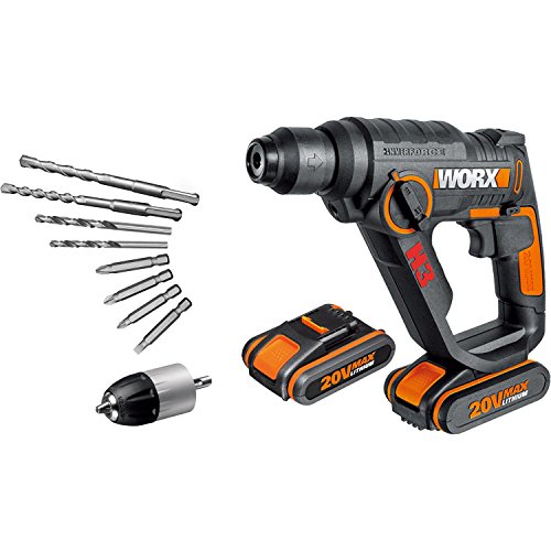 Worx WX390.1 martello perforatore 20V con 2 batterie
