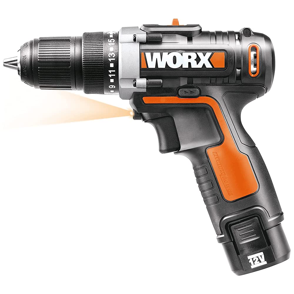 Worx WX128.3 trapano avvitatore 12V con 2 batterie