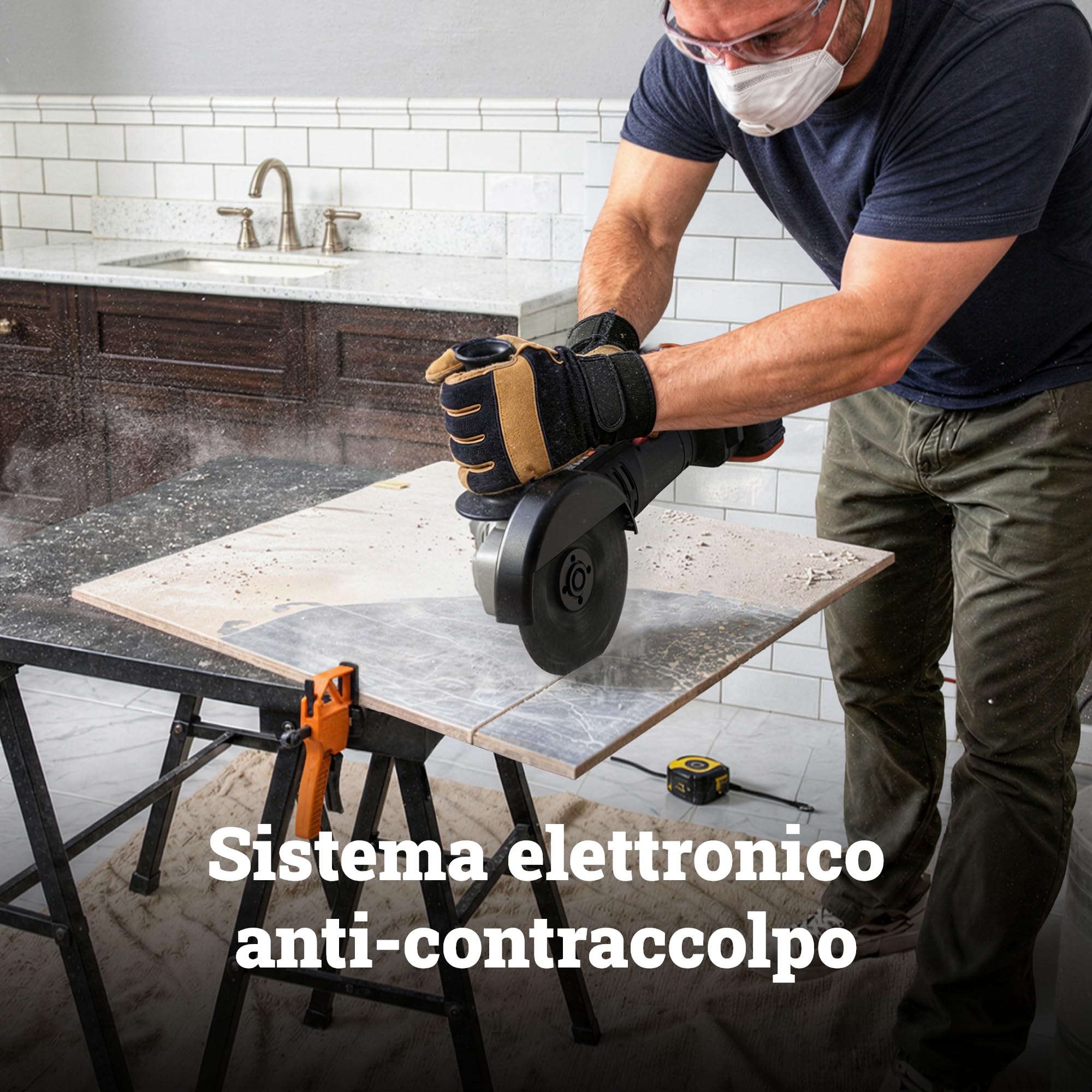 Worx WX808.9 smerigliatrice 20V 115 mm solo corpo 6 velocità