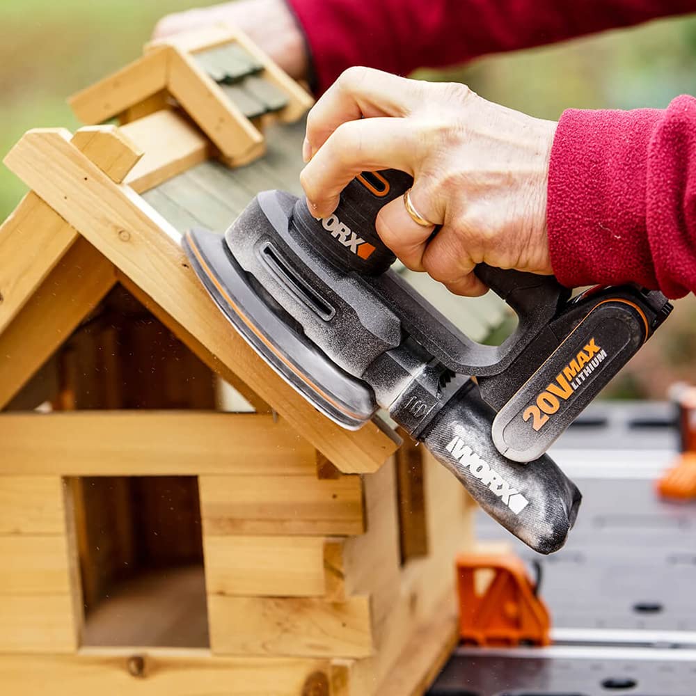 Worx WX822 Levigatrice a Batteria 20V con Batteria e Valigetta