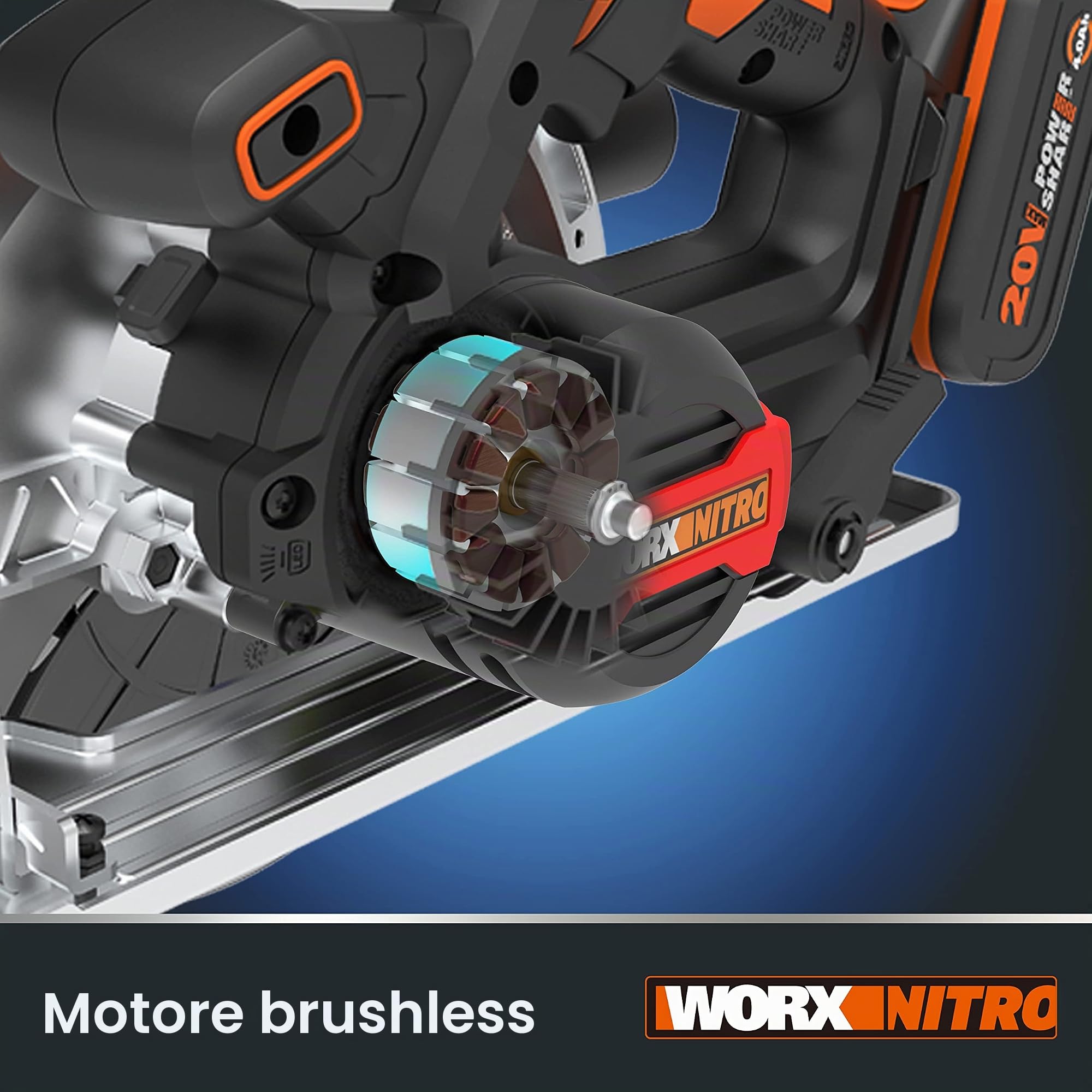 Worx WX520.9 sega circolare brushless 20V solo corpo