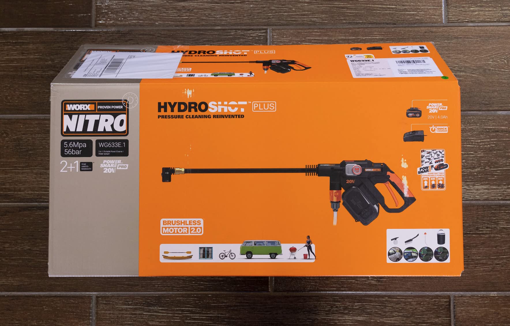 WORX Hydroshot WG633E.1 idropulitrice batteria 20V 4Ah
