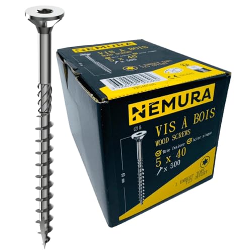 Nemura viti legno 5x40 mm Torx 500 pezzi zincate