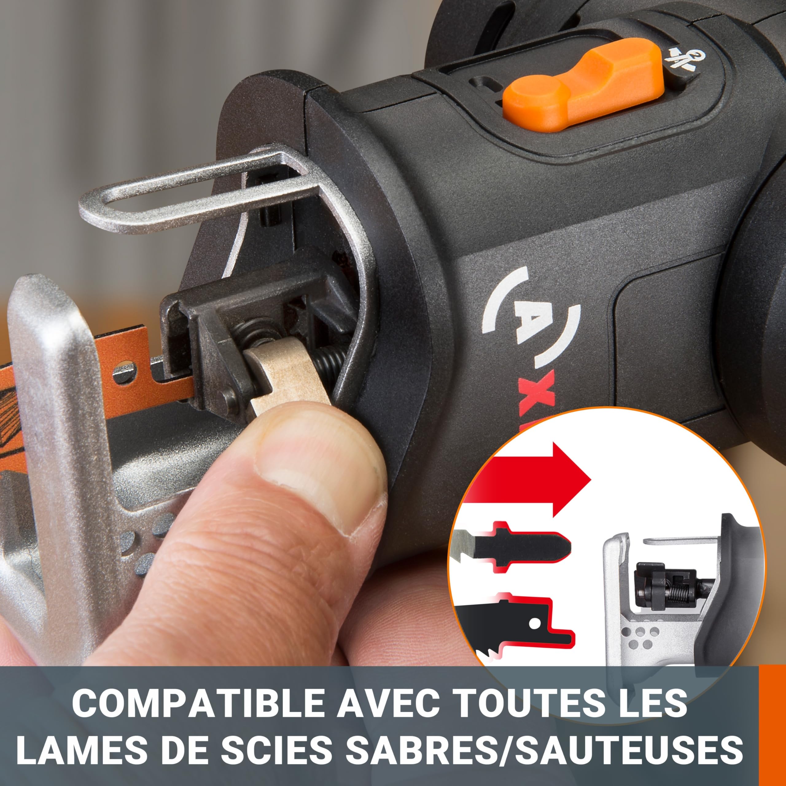 Worx Axis WX550 seghetto alternativo 20V testa girevole