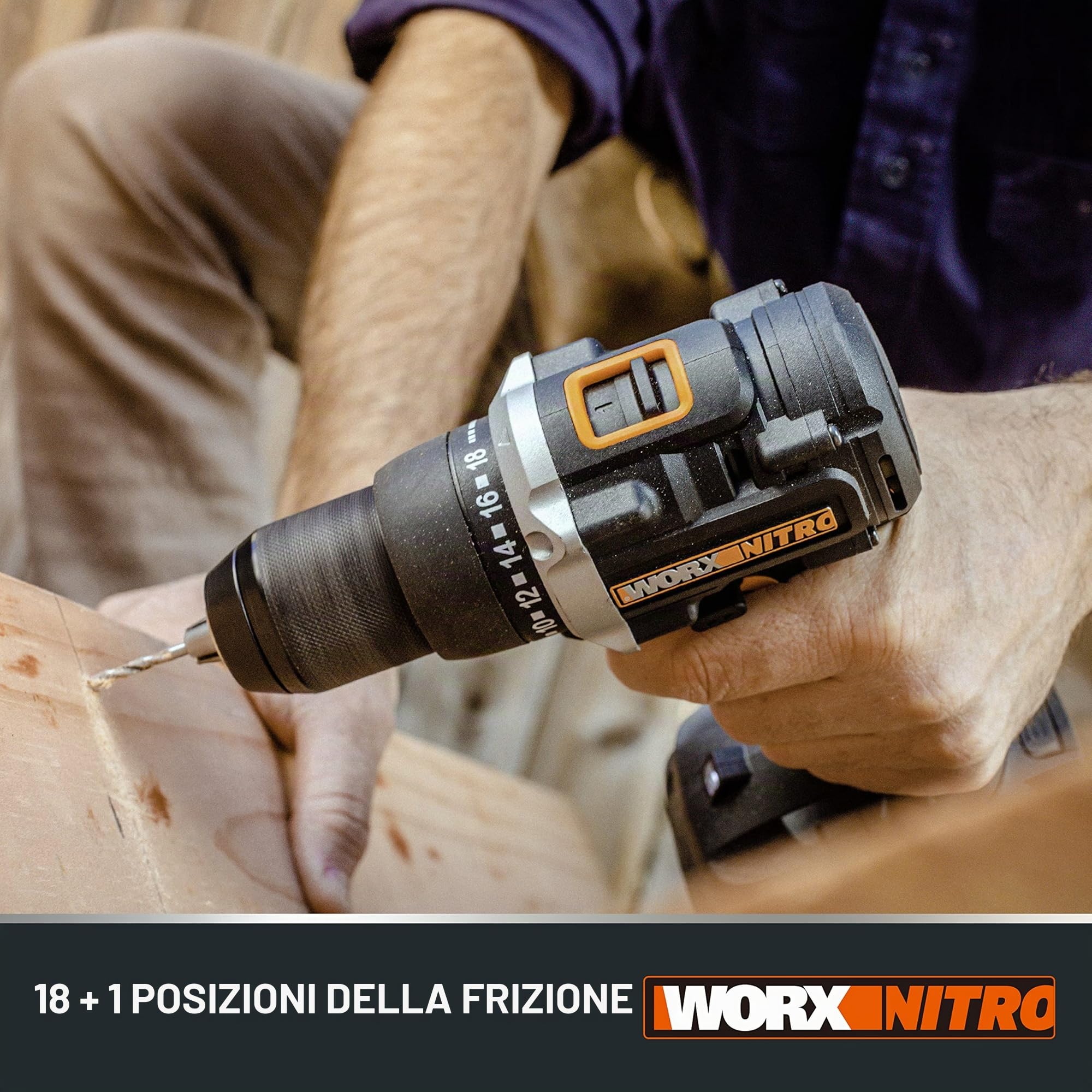 Worx Nitro WX102.1 trapano avvitatore batteria 60 Nm