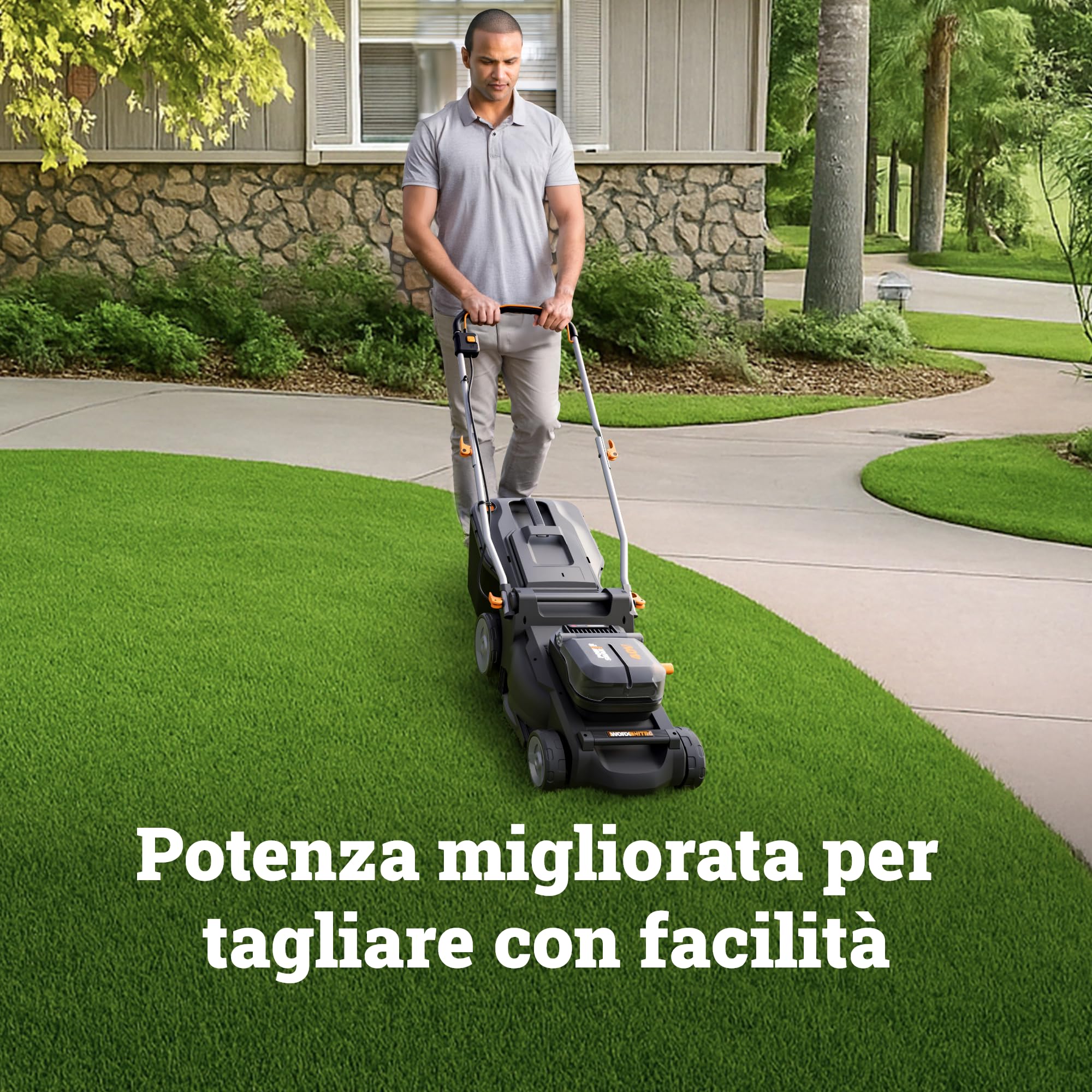 Worx WG737E tosaerba a batteria 40V 37cm taglio