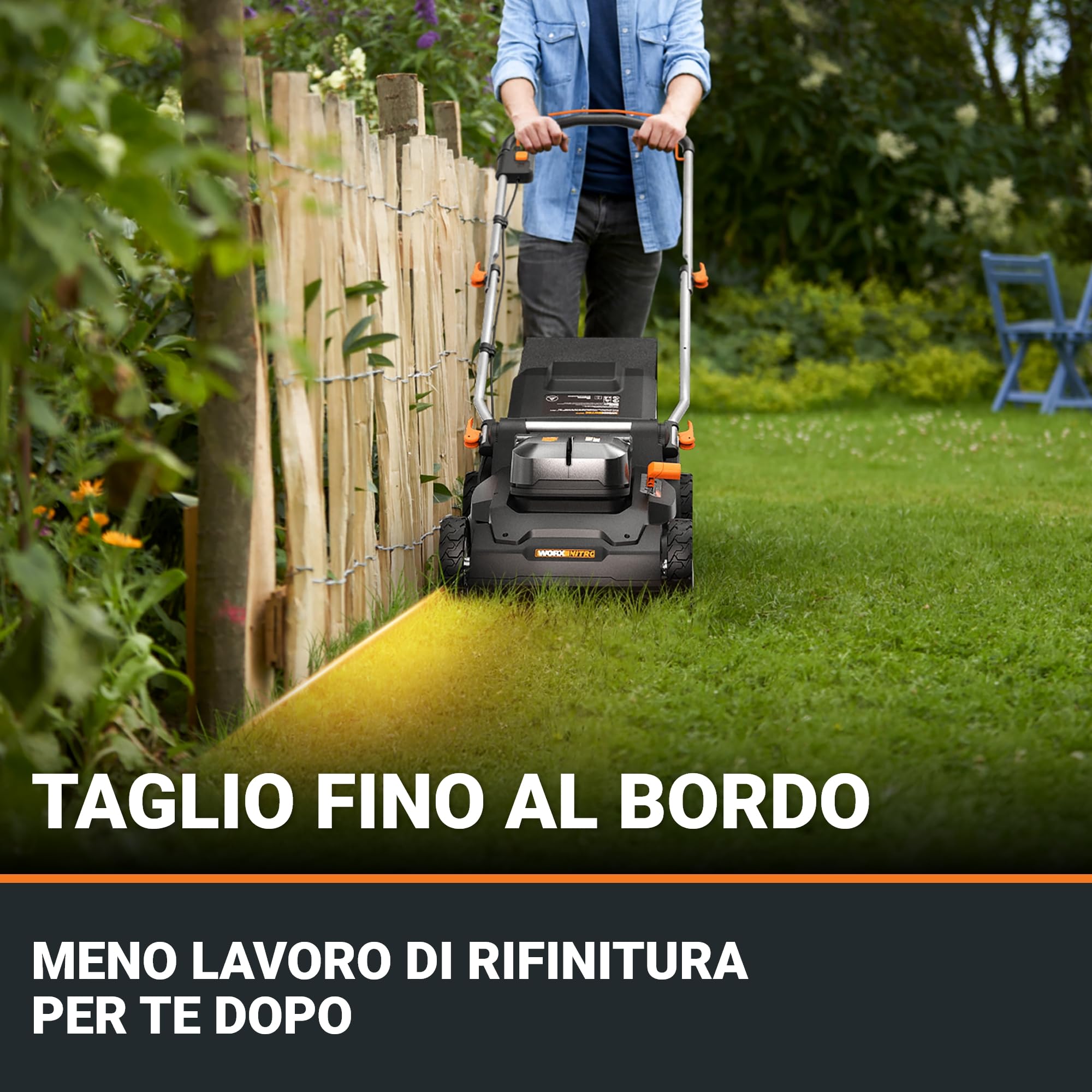 Worx WG745E tosaerba a batteria 40V taglio 41 cm spinta