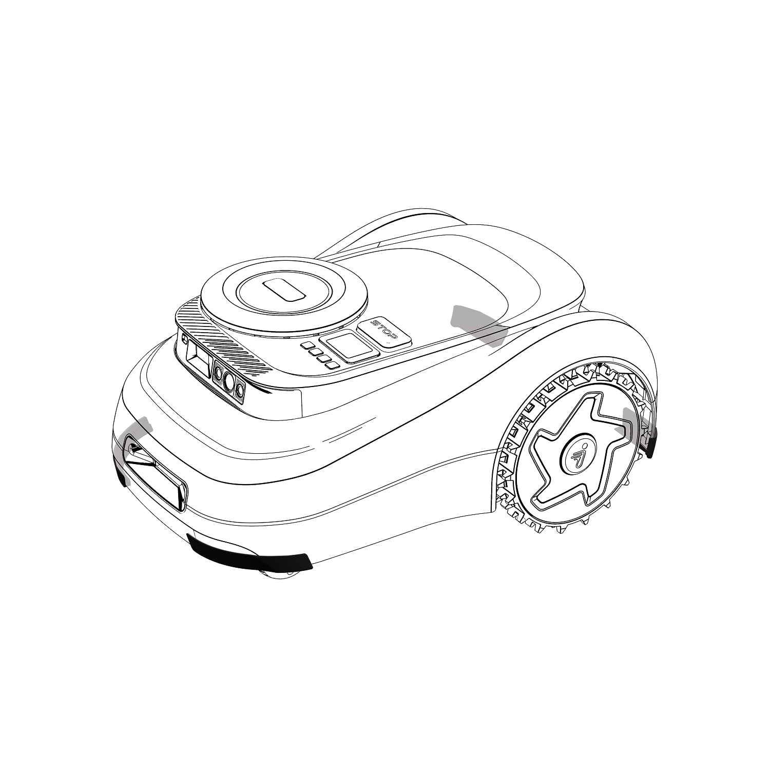 Navimow i Series strisce protezione bordi TPU arancione