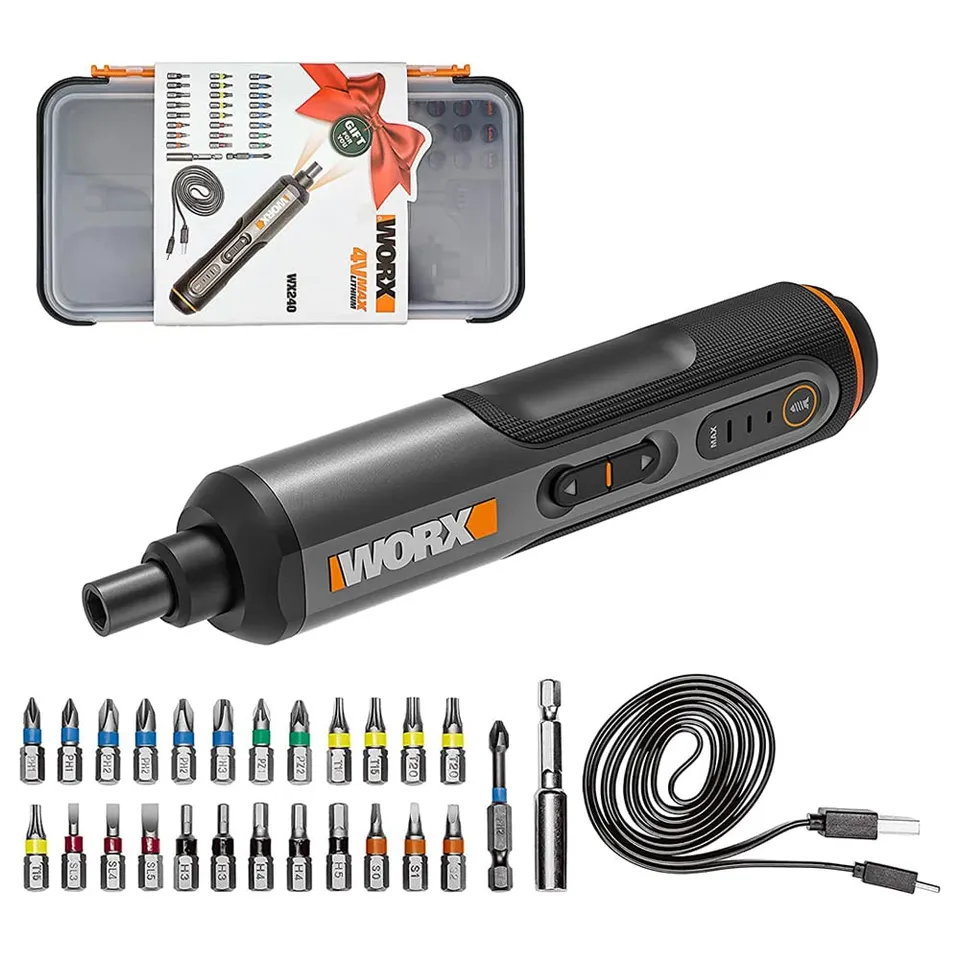 Worx WX240 Avvitatore 4V 1,5Ah 24 Accessori LED