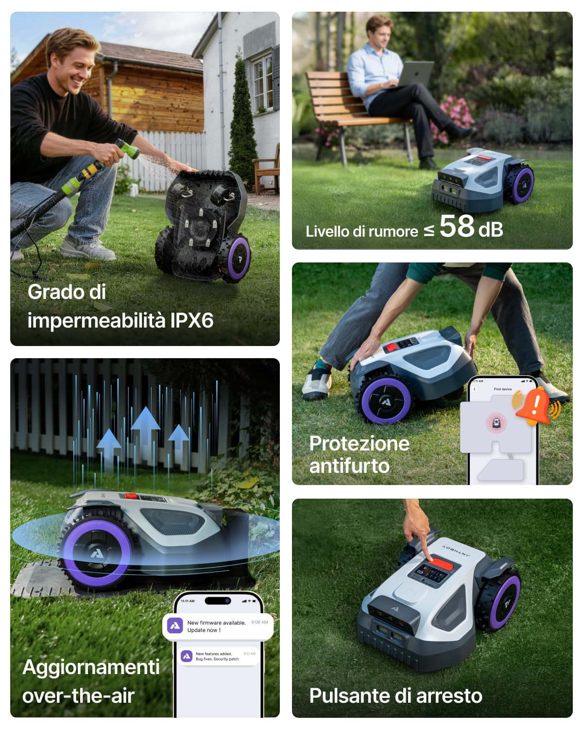 Anthbot M9 robot tosaerba senza fili 1000 m² con garage NetRTK