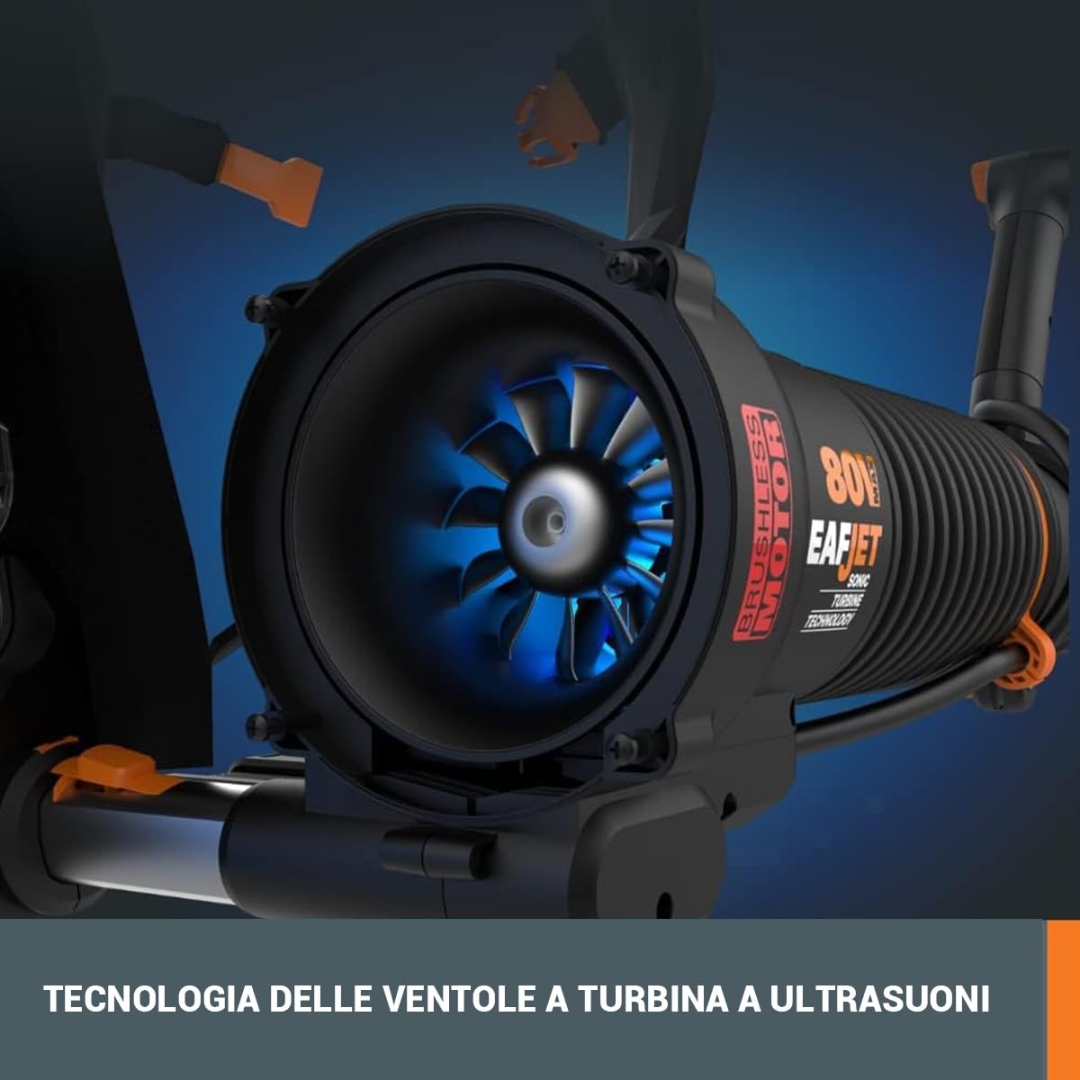 Worx Nitro WG572E soffiatore 80V 4x20V con zaino Basecamp