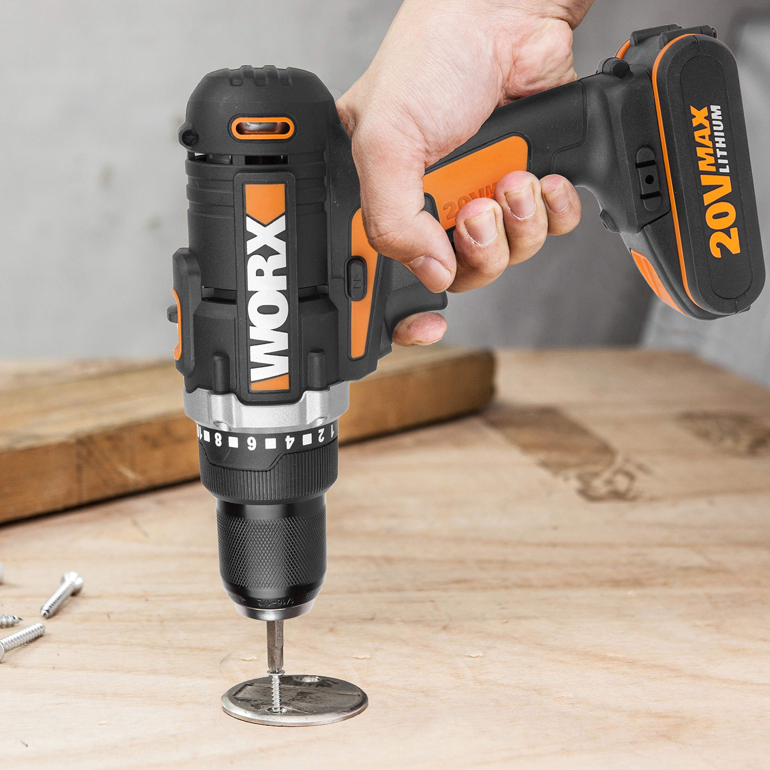Worx WX183.1 trapano avvitatore 20V 50Nm con batteria
