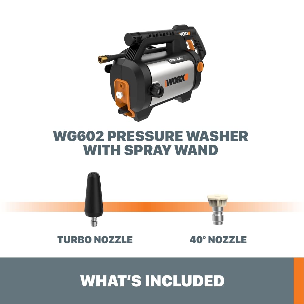 WORX WG602 idropulitrice elettrica 1700PSI con turbo