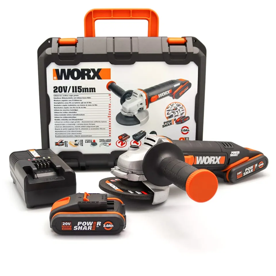 WORX WX800 smerigliatrice angolare 20V disco 115mm antivibrazione