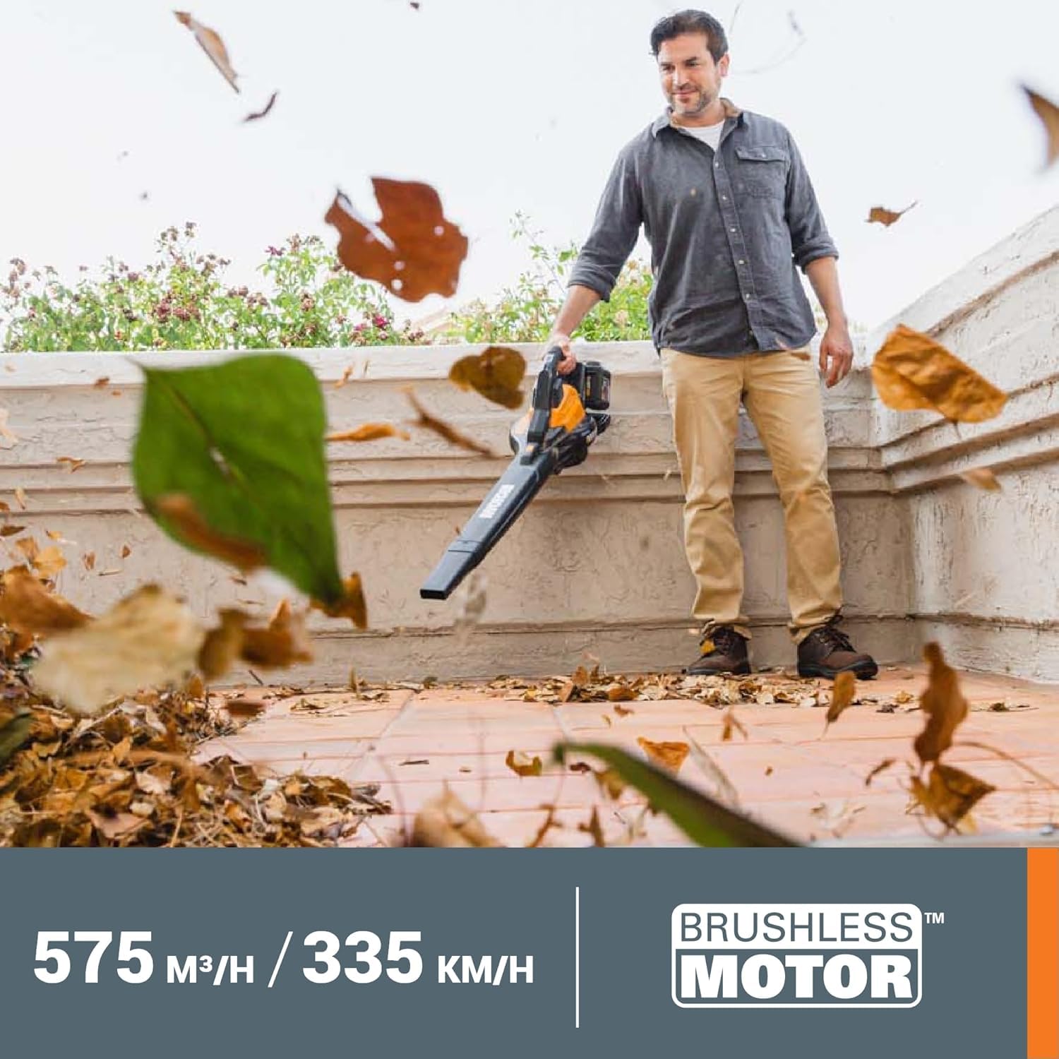 Worx WG583E soffiatore aspiratore 40V 335 km/h 2x4Ah