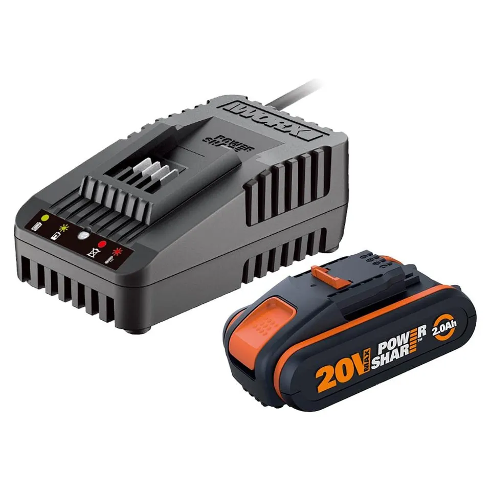 Worx WA3601 Kit Batteria 20V 2.0Ah + Caricabatterie