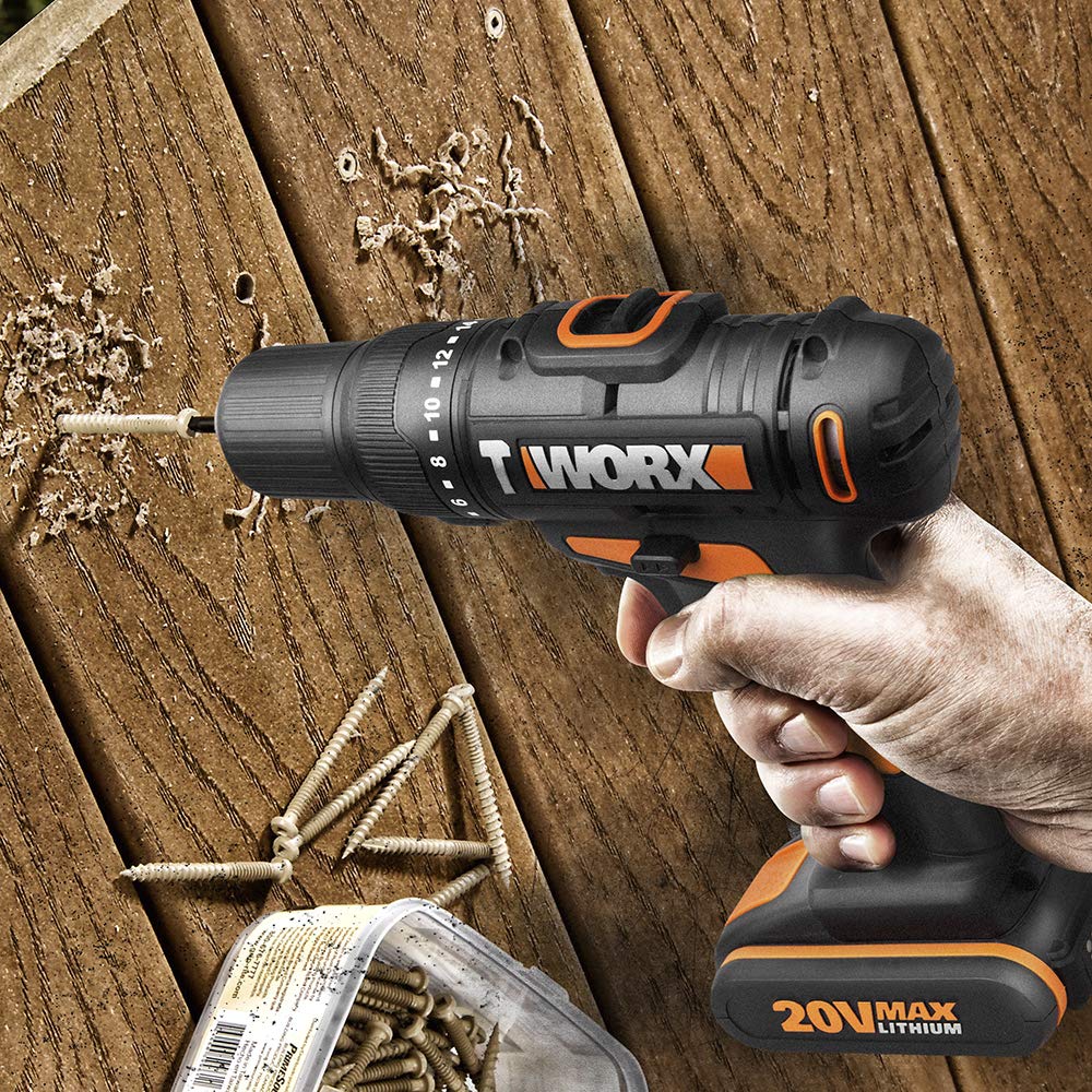 Worx WX371.5 trapano percussione 20V 2 batterie 55 pezzi