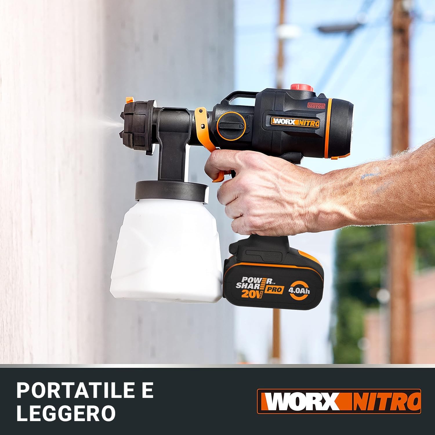 Worx WX020.9 Nitro verniciatore batteria 20V solo corpo