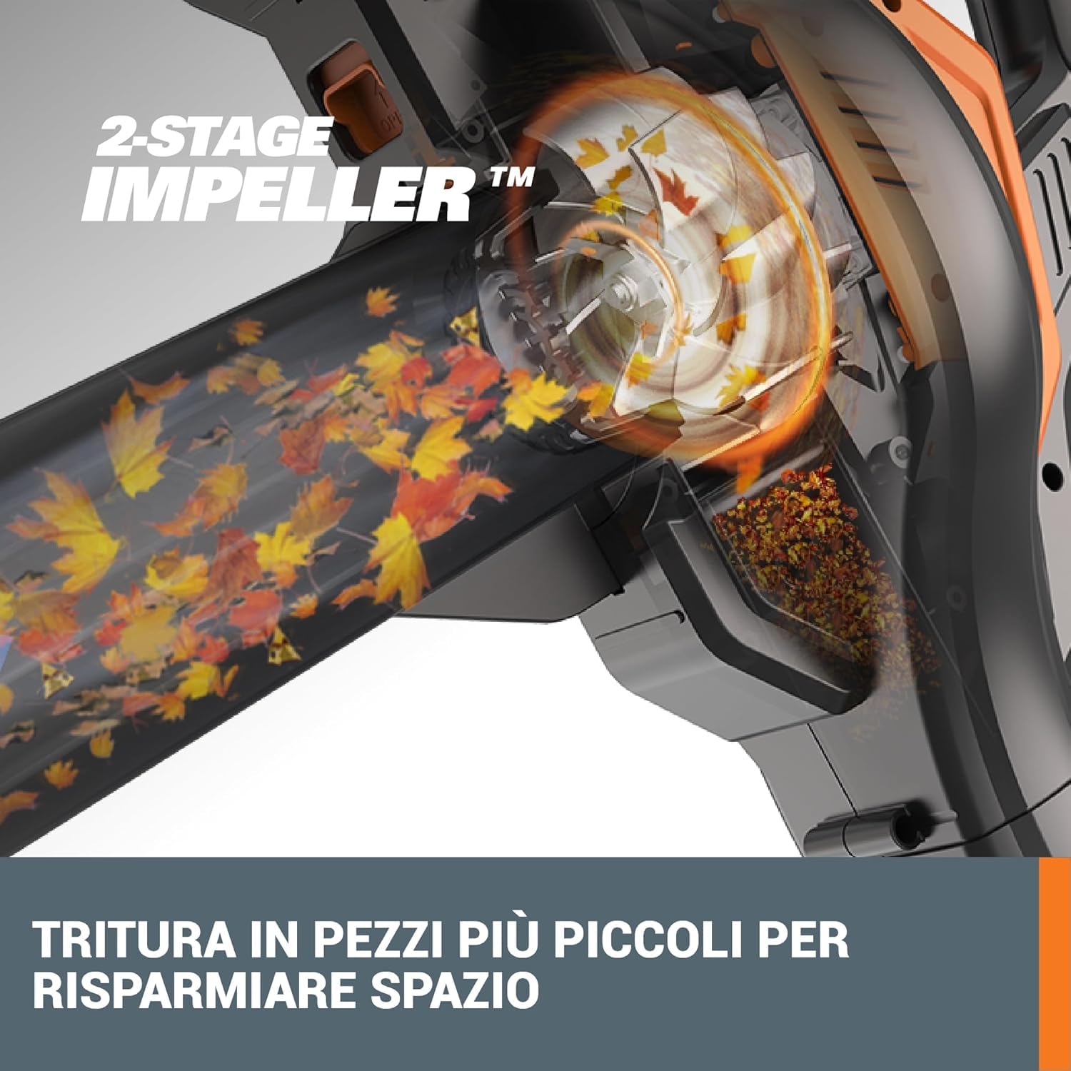 Worx WG583E soffiatore aspiratore 40V 335 km/h 2x4Ah